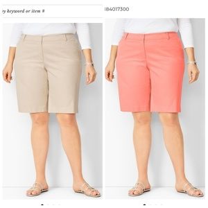 Talbot's Perfect Shorts Bundle! Pink and tan sz 14